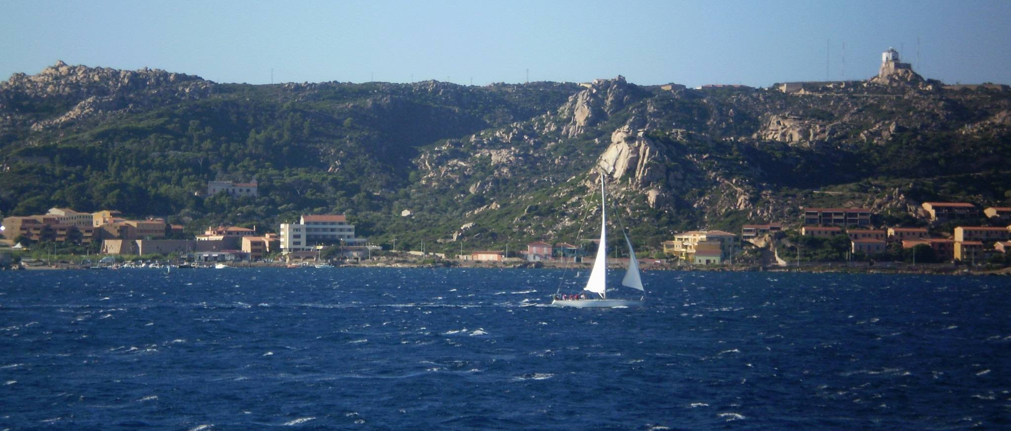 Sailing in the maestrale off La Maddalena