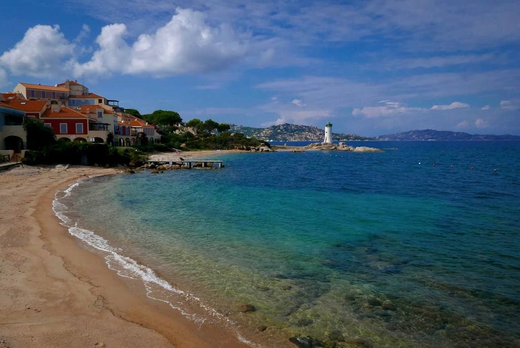The beach and lighthouse at Palau