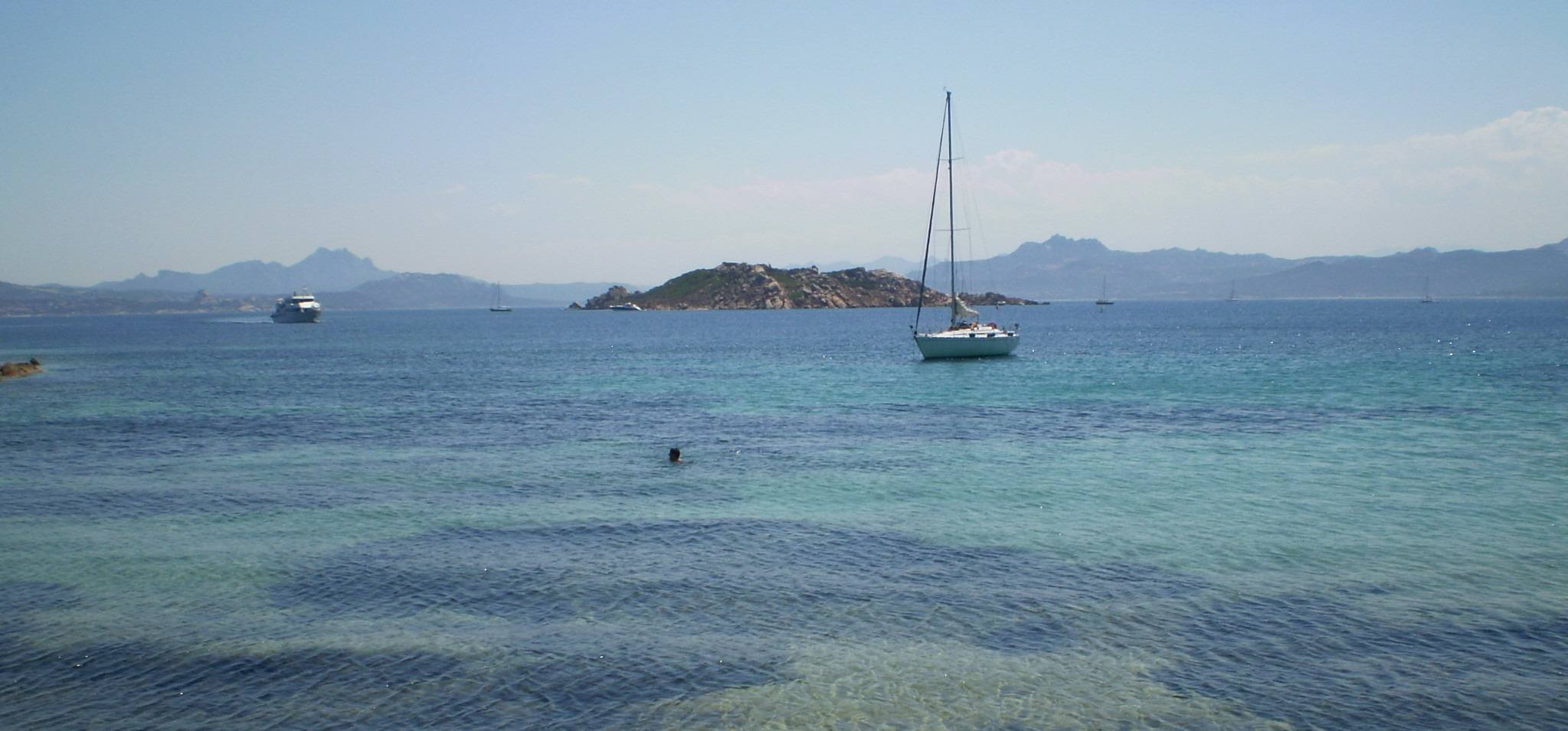A yacht off an islet in the archipelago
